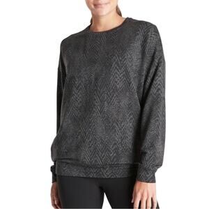 Athleta Studio To Street Splatter Crewneck Sweatshirt MEDIUM